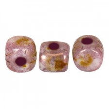 Les perles par Puca® Minos beads Opaque mix rose/gold ceramic look 03000/15695
